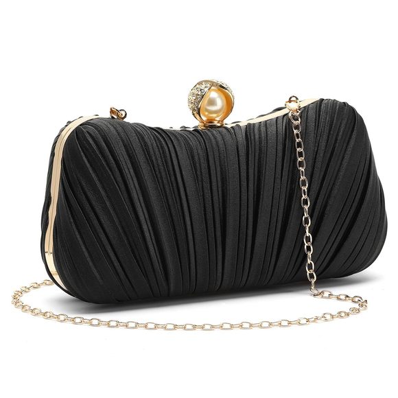 Clutch Purses Evening Bag Pleated Satins Clutch Purse Luxury ;) - Picture 1 of 6
